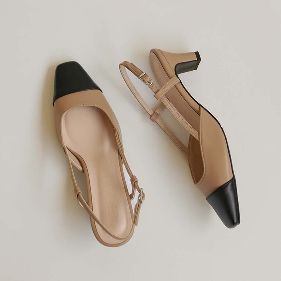 Irove two tone Slingback (5cm)