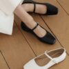 Ariel Square Mary Jane Flats (1cm)