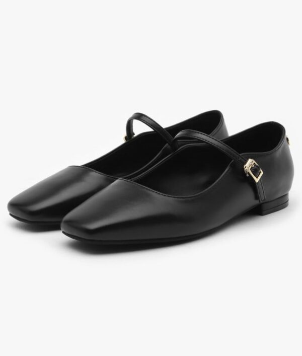Ariel Square Mary Jane Flats (1cm)