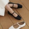 Ariel Square Mary Jane Flats (1cm)