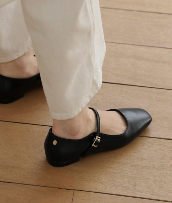 Ariel Square Mary Jane Flats (1cm)