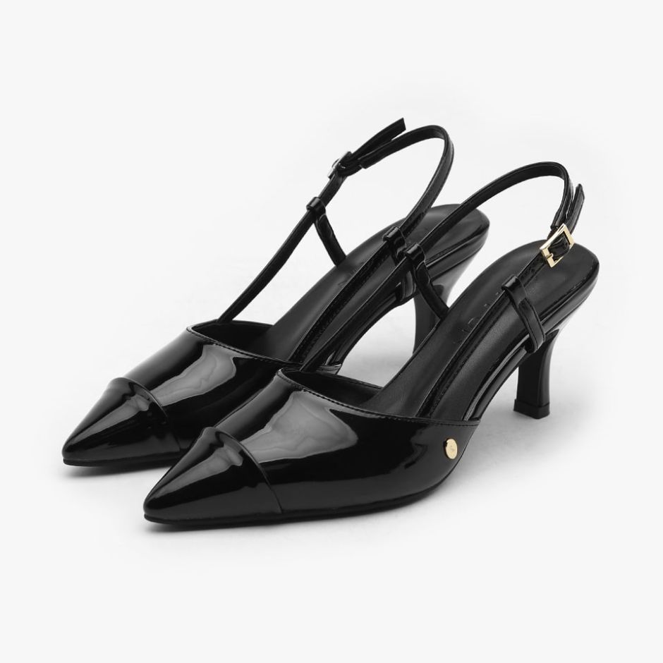 Arinze Enamel Slingback Heels (5cm)