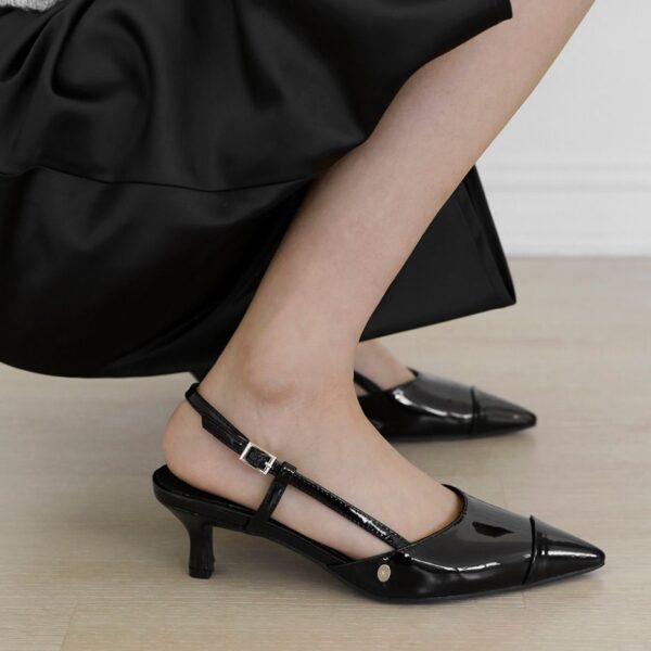 Arinze Enamel Slingback Heels (5cm)