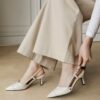 Arinze Enamel Slingback Heels (5cm)