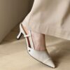 Arinze Enamel Slingback Heels (5cm)