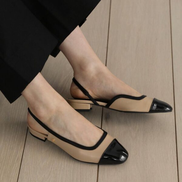 Bailey Two Tone Slingback Flats (2cm)