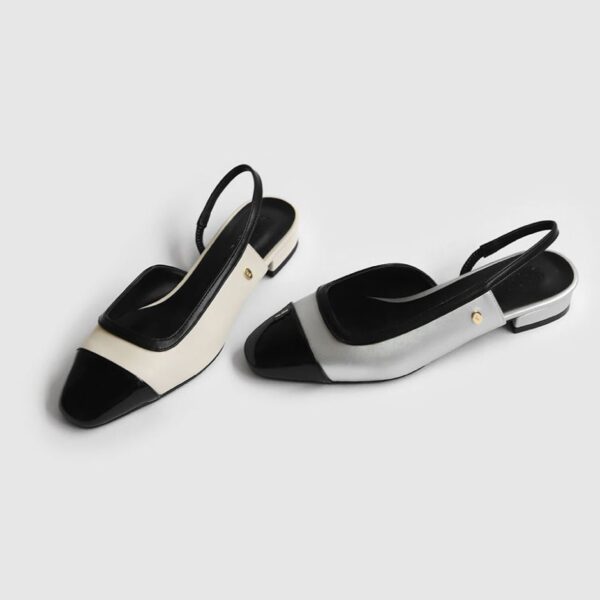 Bailey Two Tone Slingback Flats (2cm)