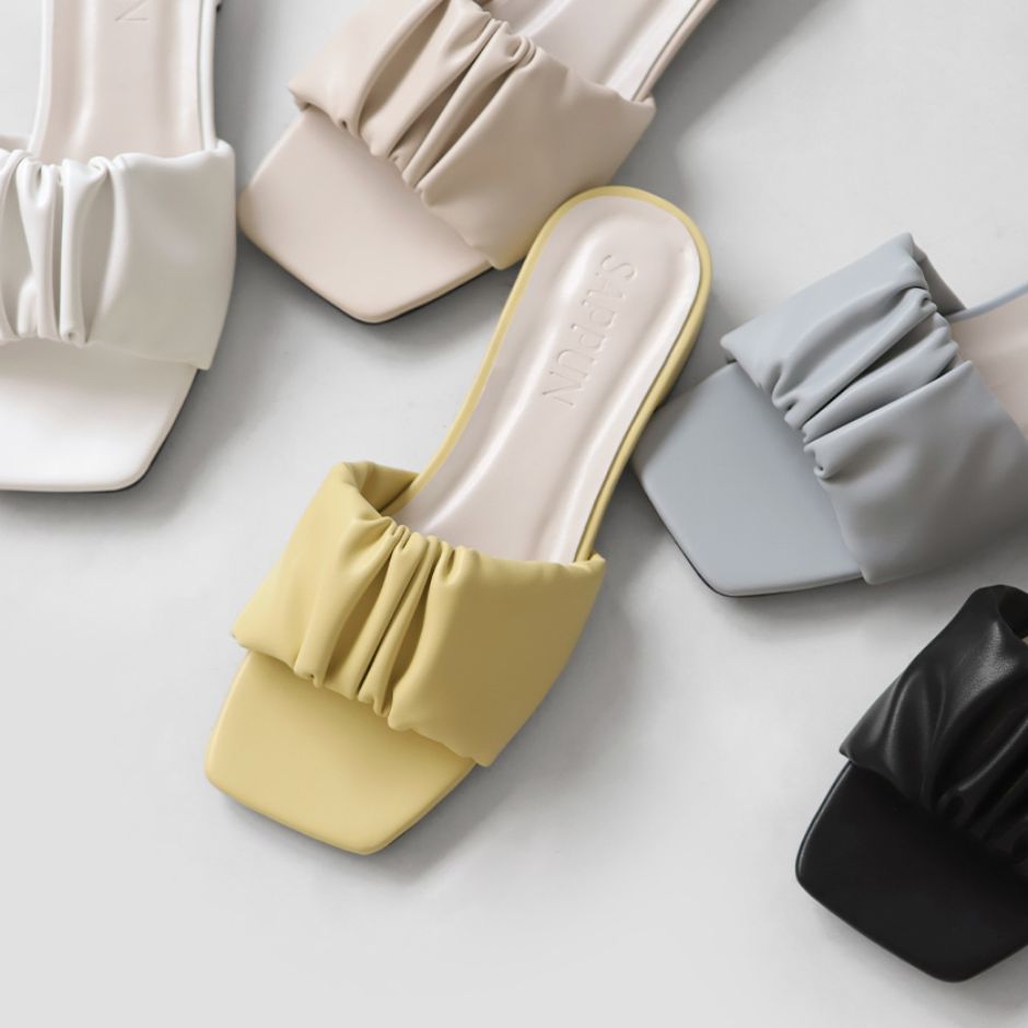 Belir Wrinkle Mule Sandals (2cm)