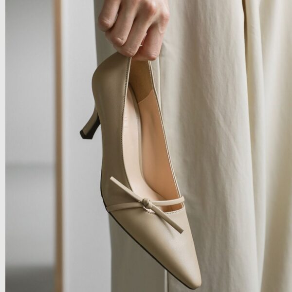 Celini Ribbon Pump Heels (7cm)