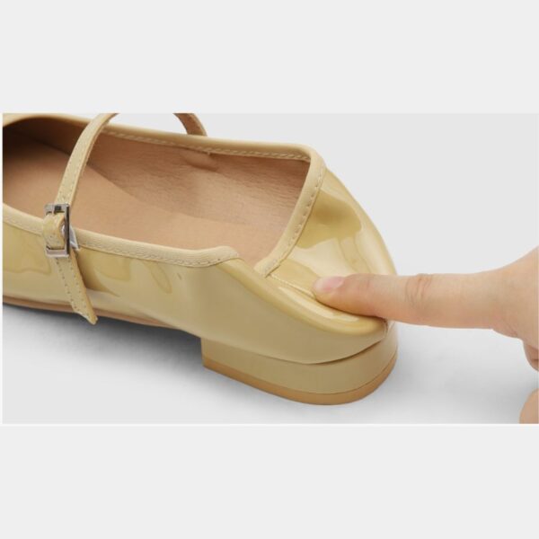 Charlotte Enamel Maryjane Flats (2cm)