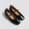 Charlotte Enamel Maryjane Flats (2cm)
