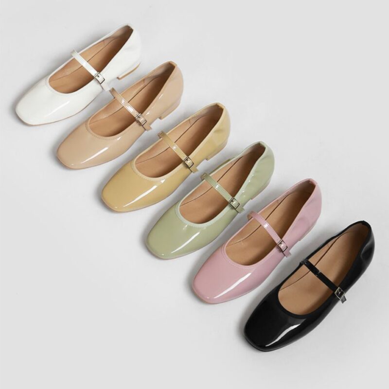 Charlotte Enamel Flats (2cm)
