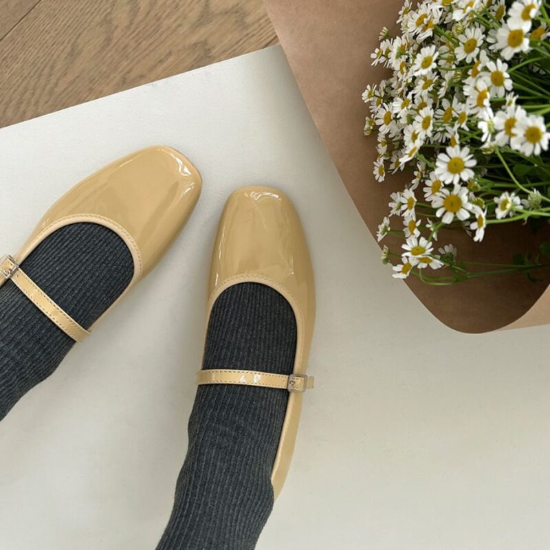 Charlotte Enamel Flats (2cm)