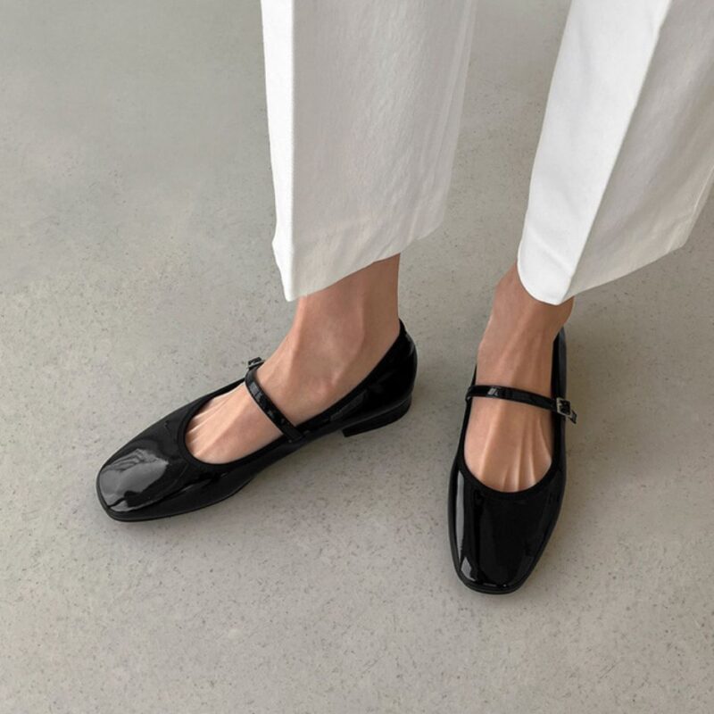 Charlotte Enamel Flats (2cm)