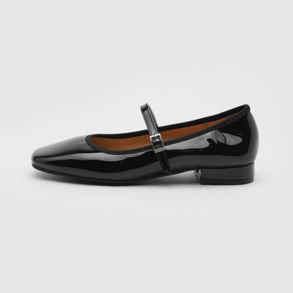 Charlotte Enamel Maryjane Flats (2cm)