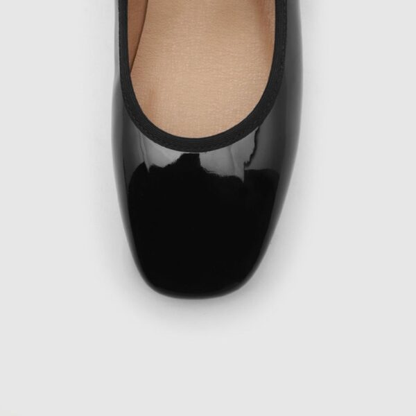 Charlotte Enamel Maryjane Flats (2cm)
