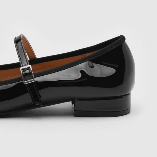Charlotte Enamel Maryjane Flats (2cm)