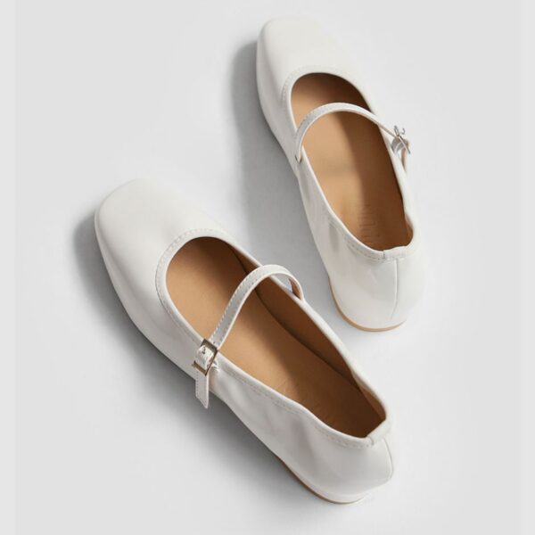 Charlotte Enamel Maryjane Flats (2cm)