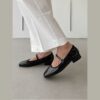 Charlotte Enamel Maryjane Flats (2cm)