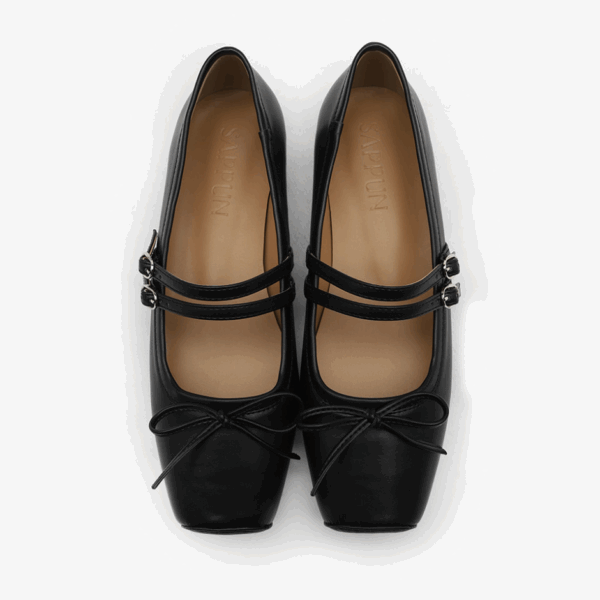 Morie Ribbon Mary Jane Flats (1cm)