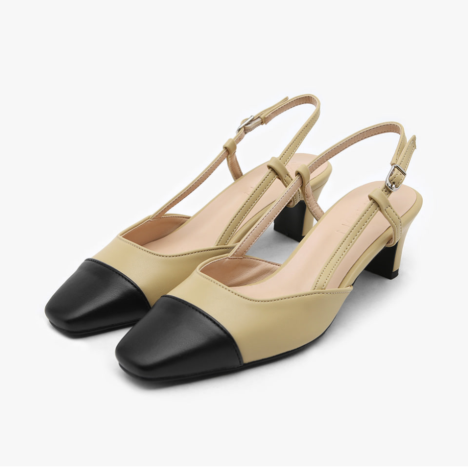 Irove two tone Slingback Heels (5cm)