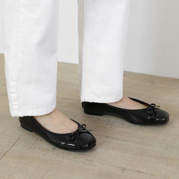 Erino Enamel Ribbon Flats (1cm)
