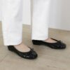Erino Enamel Ribbon Flats (1cm)