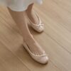 Erino Enamel Ribbon Flats (1cm)