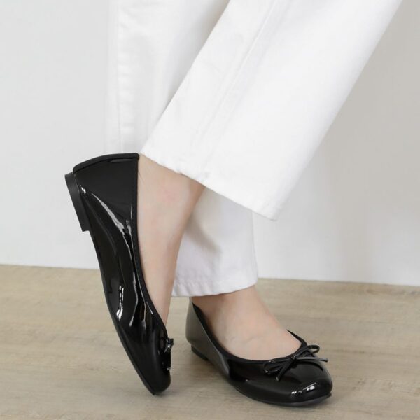 Erino Enamel Ribbon Flats (1cm)
