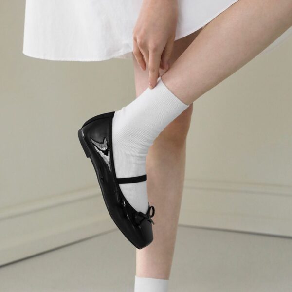 Erino Enamel Ribbon Maryjane Flats (1cm)
