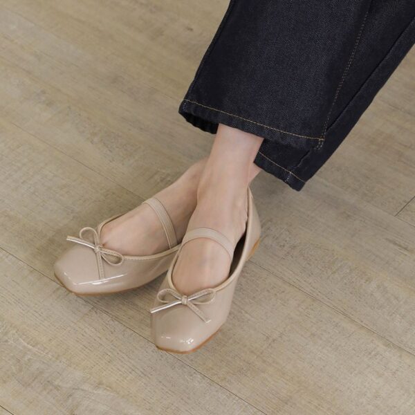 Erino Enamel Ribbon Maryjane Flats (1cm)