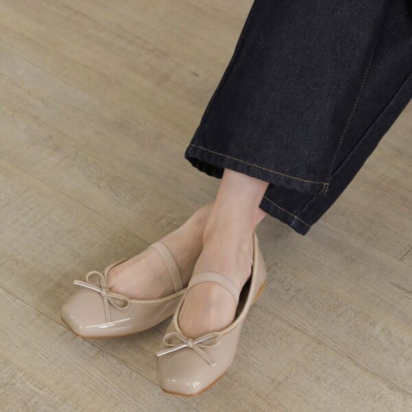 Erino Enamel Ribbon Maryjane Flats (1cm)