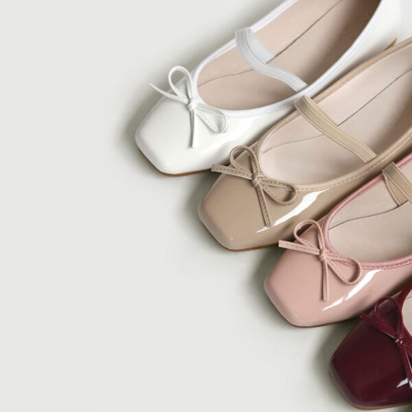Erino Enamel Ribbon Maryjane Flats (1cm)