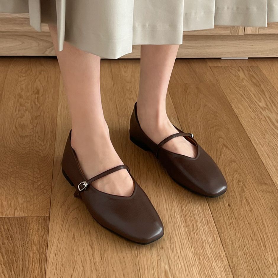 Honeydew Maryjane Flats (1cm)