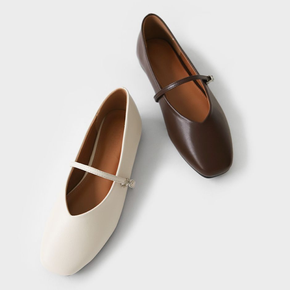 Honeydew Maryjane Flats (1cm)