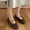 Honeydew Maryjane Flats (1cm)