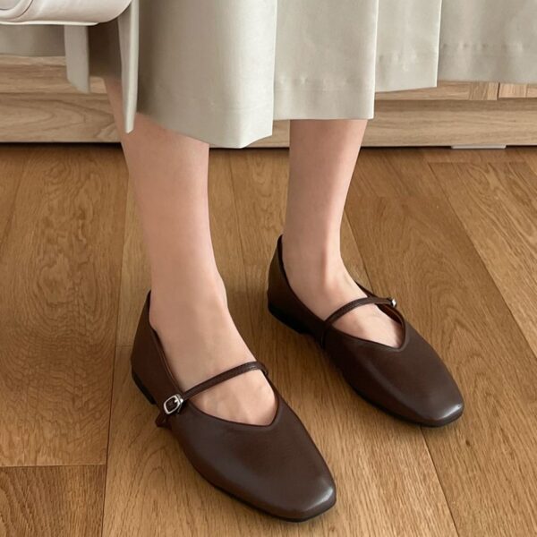 Honeydew Maryjane Flats (1cm)