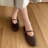 Honeydew Maryjane Flats (1cm)