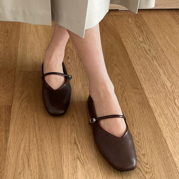 Honeydew Maryjane Flats (1cm)