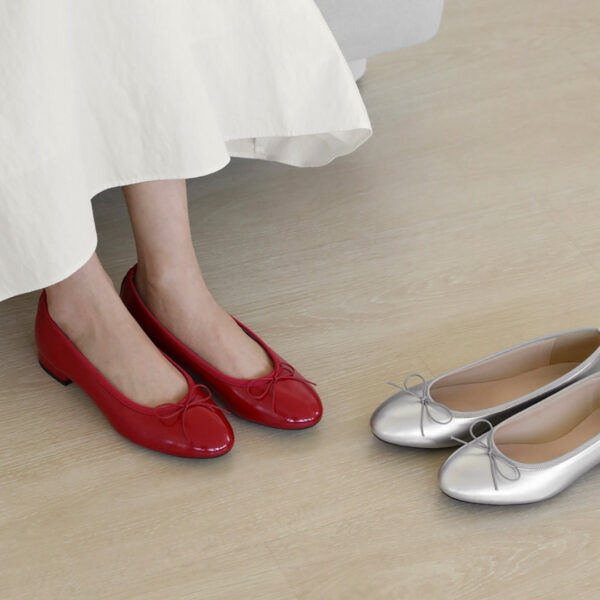 Lovellie Enamel Ribbon Flats (2cm)