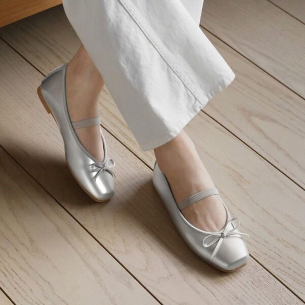 Erino Enamel Ribbon Maryjane Flats (1cm)