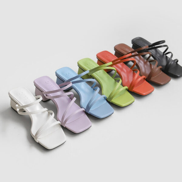 Leyta Strap Mule Sandals (4cm)