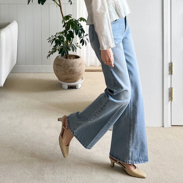 Irove Square Slingback Heels (5cm)