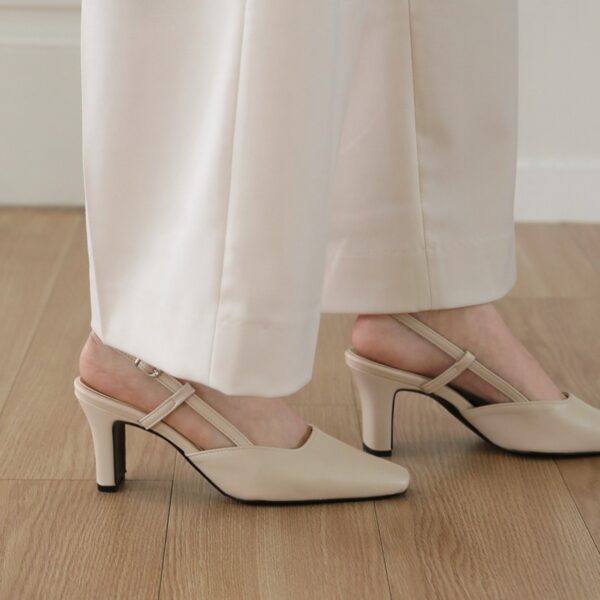 Irove Square Slingback Heels (5cm)