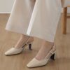 Irove Square Slingback Heels (5cm)