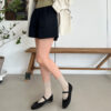 Kayla Satin Maryjane Flats (1cm)
