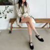 Kayla Satin Maryjane Flats (1cm)