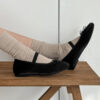 Kayla Satin Maryjane Flats (1cm)