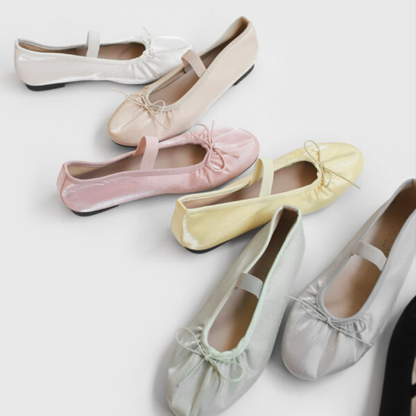 Kayla Satin Maryjane Flats (1cm)