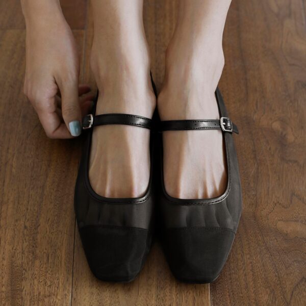 Maniel Mesh Maryjane Flats (1cm)
